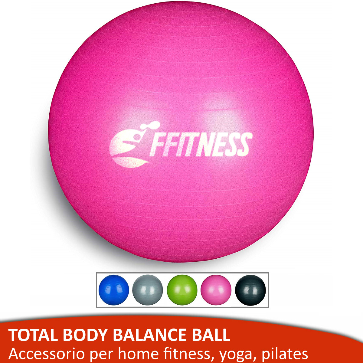 HOME FITNESS FIT BALL 55-95 YOGA PILATES GYM PALLA SVIZZERA ANTISCOPPIO PALESTRA