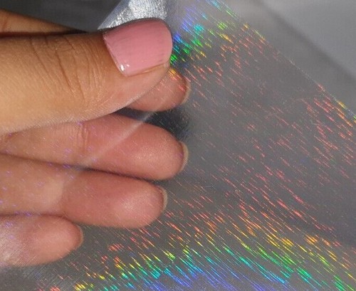 Meteor Shower Holographic Transparent Self Adhesive Vinyl Overlay Film A4 Sheet - Bild 3 von 6