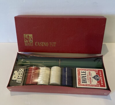 New Vintage Stancraft Products Hoyle Casino Kit 8120 Craps Blackjack Card Game