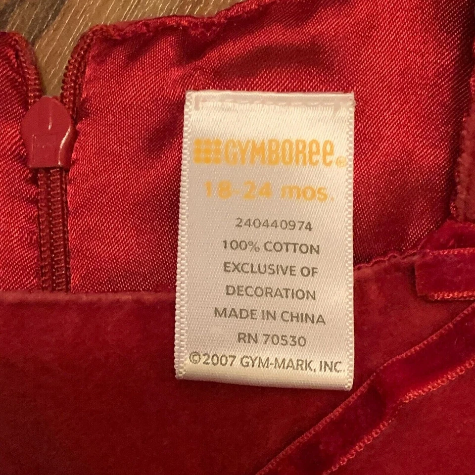 Calça plissada de Natal vintage bebê menina gymboree vermelha macacão fita 18-24 M - Imagem 4 de 4