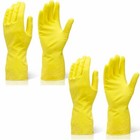 2 Latex Gloves Household Cleaning Washing Up Rubber Extra Heavy S M L XL