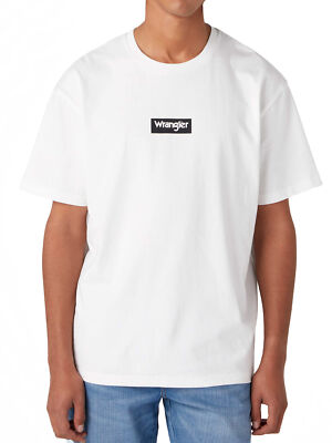Wrangler - Mens Regular Fit Crewneck Logo T-Shirt - Small Box Tea