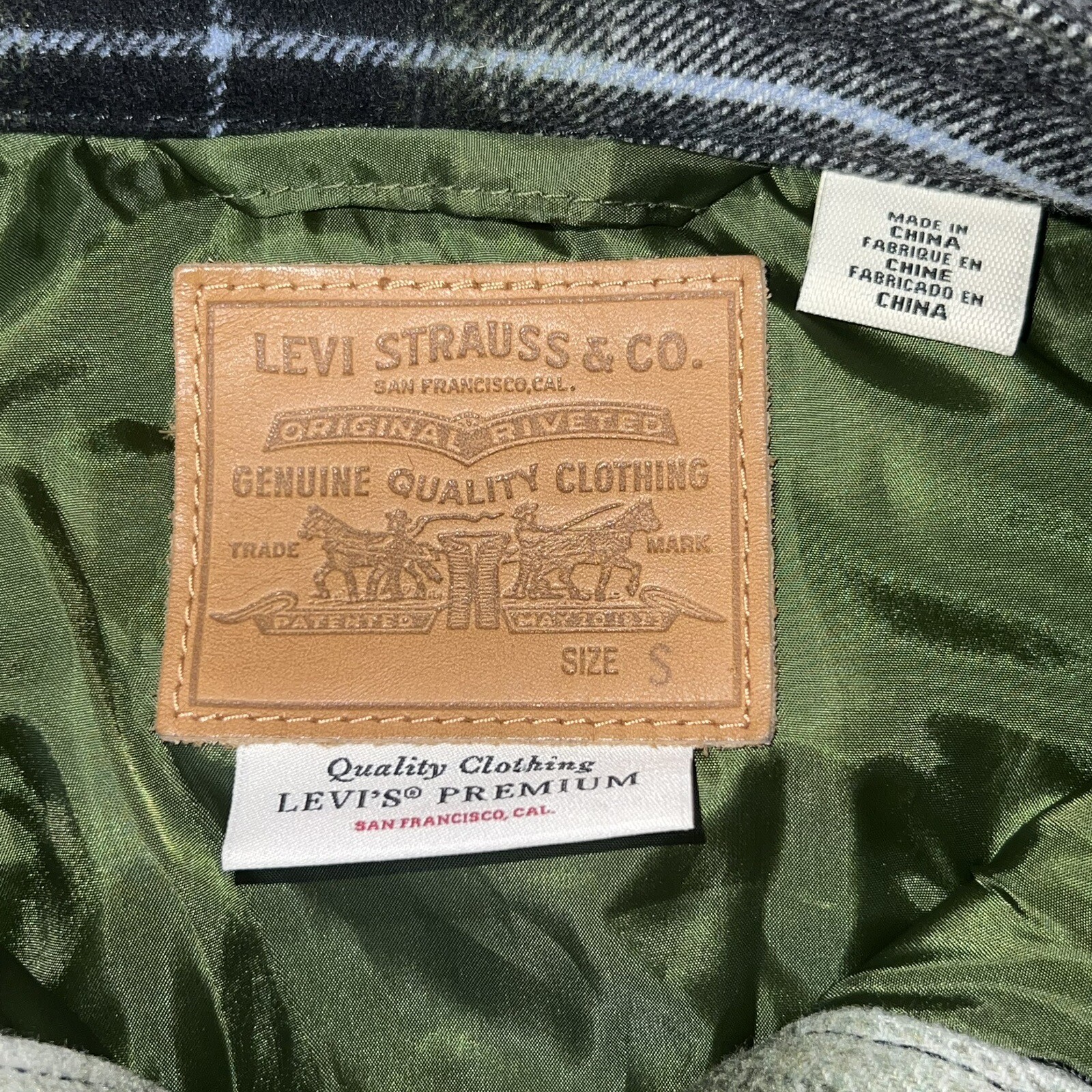 Levi's Wool Blend Trucker Jacket Lined Mens Small Ran… Gem