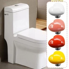 Simple Love Heart Shaped Colorful Plastic Toilet Tank Aid Button J5Z3 X3G6  W2L7