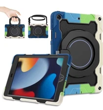 iPad 10.2 Case For 7th,8th,9th Gen W/ 15 Ft Drop PRO, 360 Rotating Kickstand