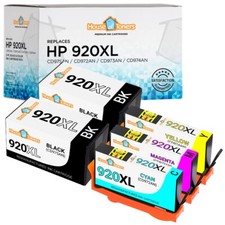 920XL Fits HP 920XL Black Cyan Magenta Yellow Ink Cartridges HP OfficeJet Lot