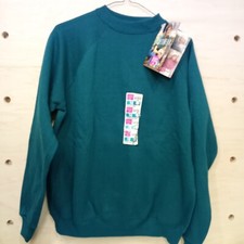 Vintage Ladies Hanes Blank Crewneck Sweatshirt Size Medium With Tags