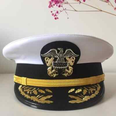 New US Navy Officer's captain rank cap hat in all sizes