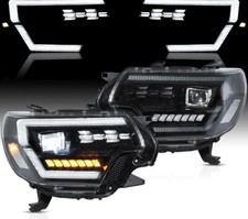 For Toyota Tacoma 2012-15 LED Projector Headlights Dynamic DRL Left+Right Pair