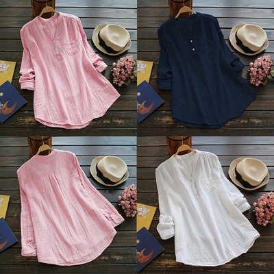 Damen Pullover Bluse T-Shirt Kleid Tunika Tops Komfort Lässig Baggy Plus  