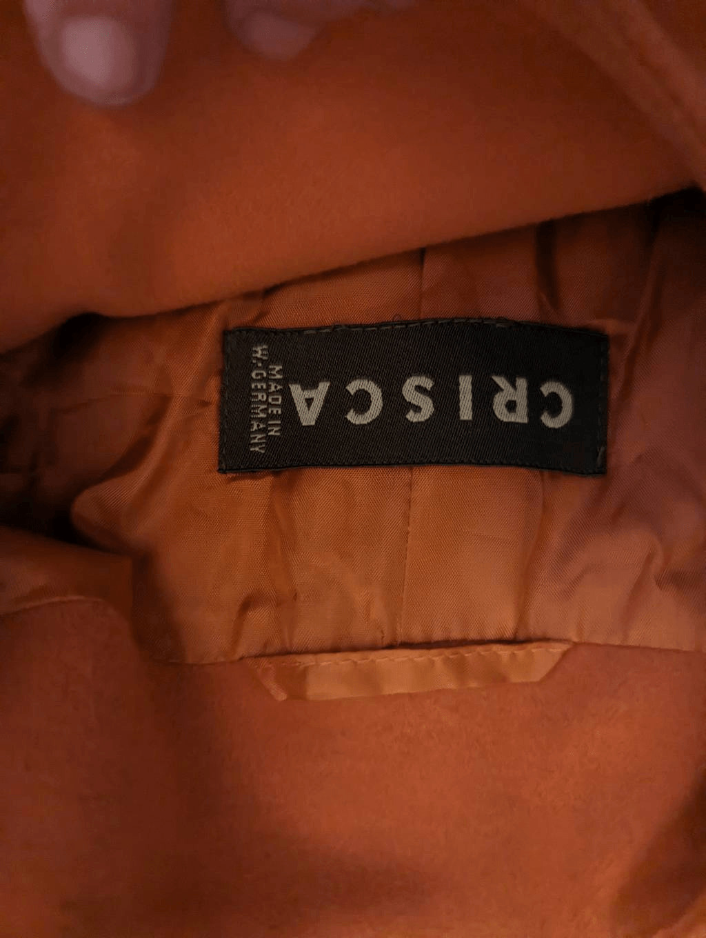 crisca orange wool 60s swing coat sz large euc - image 3