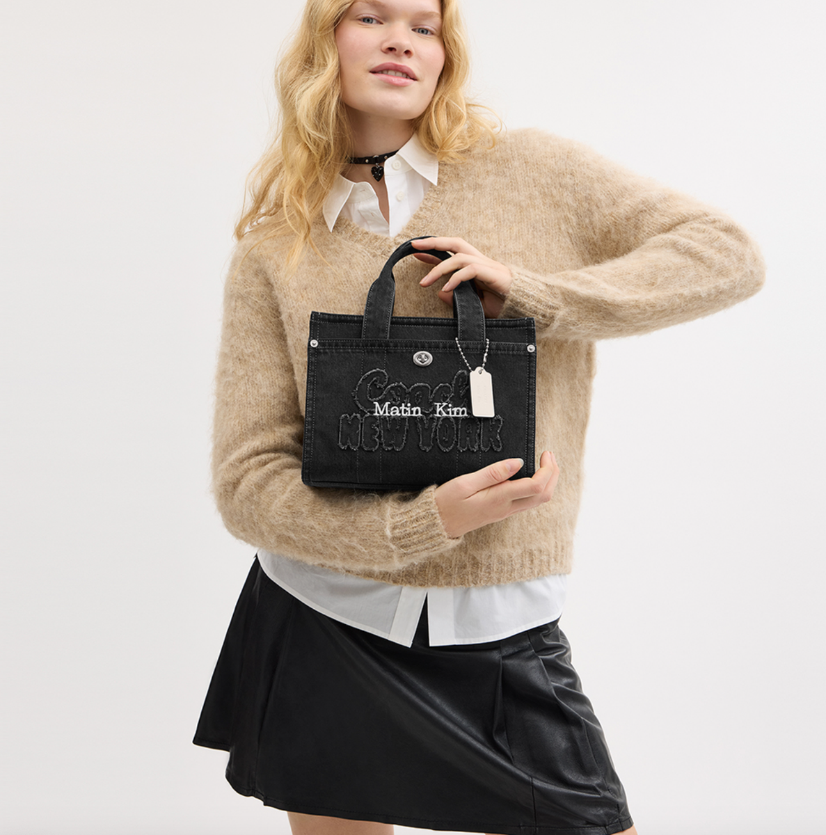 Expedited] MATIN KIM X COACH DENIM CARGO TOTE 26 IN BLACK | eBay