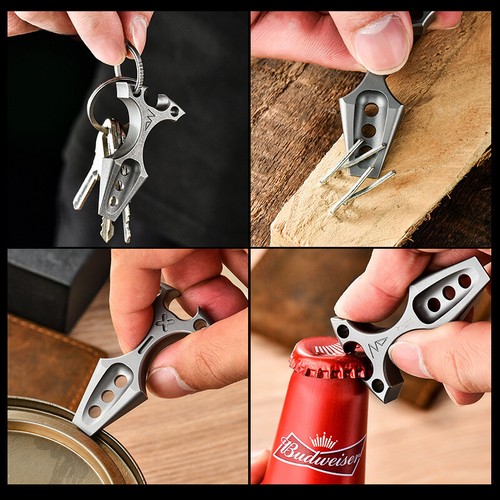 Titan Alloy Pocket Pry Bar Crowbar Portable Outdoor EDC Multi Tools - Picture 3 of 7