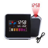 Digital LED Projector Temperature Time Smart Alarm Clock Projection LCD Display
