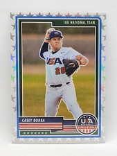 2023 Panini Stars & Stripes USA Baseball #3 White Prizm /99 - CASEY BORBA