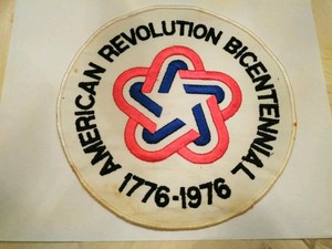 VINTAGE 1970/'s USA BICENTENNIAL UNCLE SAM TOP HAT PATRIOTIC POLITICAL 1776 PATCH