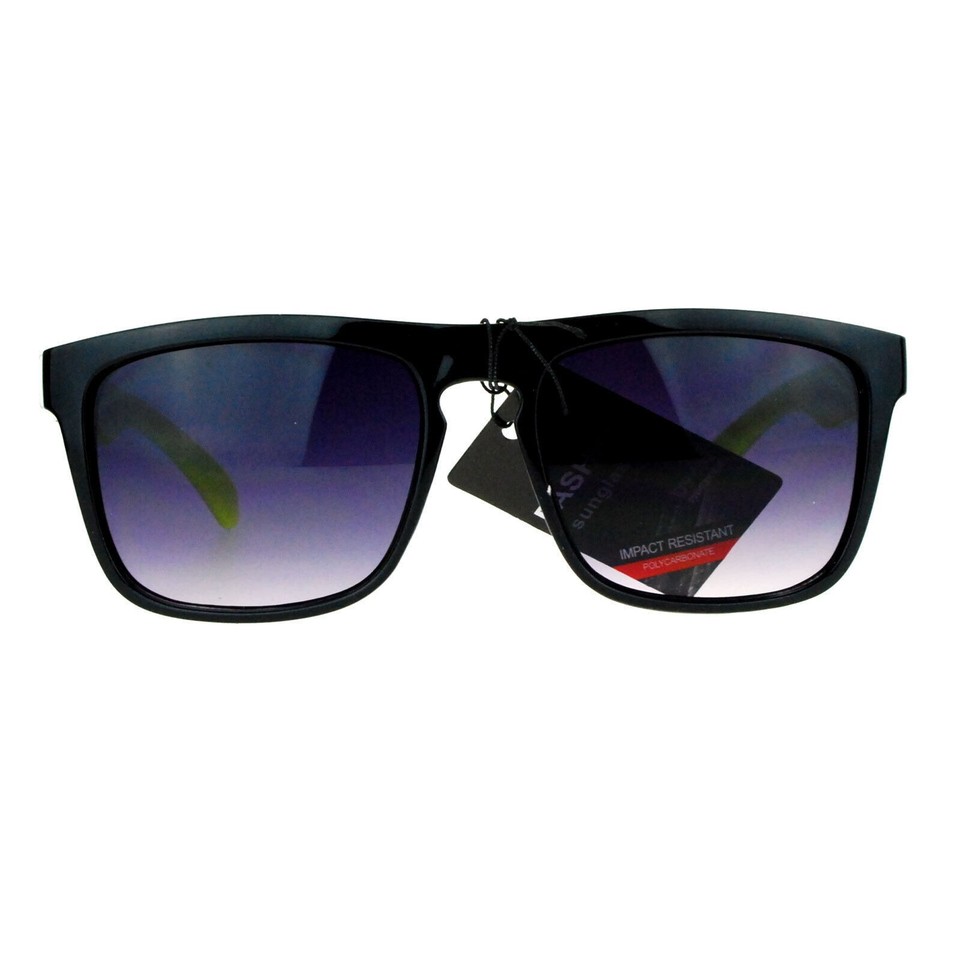 Unisex Sunglasses Classic Skater Square Frame Black Yellow UV400 eBay