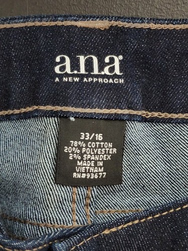 a.n.a. a new approach Bootcut Denim Womens 33/16 Blue Mid Rise Medium Wash Jeans - Picture 11 of 12