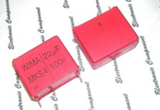 1pcs - WIMA MKS4 22uF 100V 5 pitch:27.5mm Film Capacitor