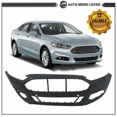 Primered Front Bumper Cover For Ford Fusion 2013-2016 w/ Park Assist & Tow Hole