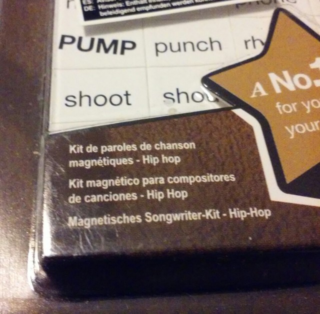 Magnetic Songwriters Kit - Fridge Magnets For Gangster Hip Hop Lyrics