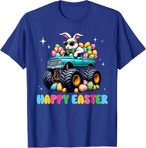 Funny Boys Happy Easter Monster Truck Easter Eggs Toddler T-Shirt Hoodie - Picture 9 of 12
