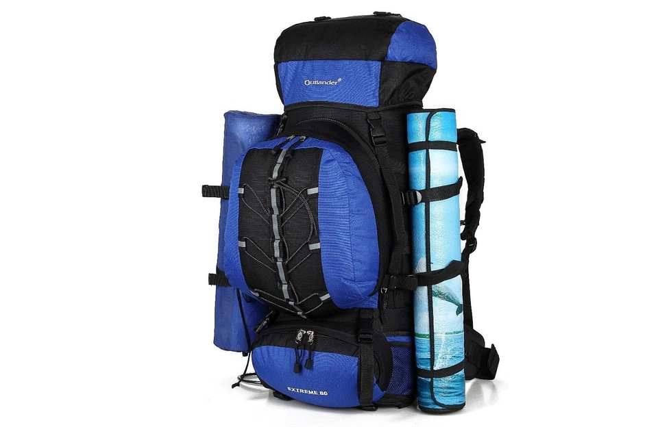 80L XXL großer Wanderrucksack Reiserucksack Trekking Rucksack wasserabweisend - Bild 4 von 4