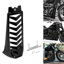 Black Front Chin Lower Fairing Bottom Spoiler Frame Fit For Harley 2018+ Softail