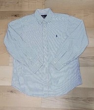 Ralph Lauren Polo Mens Classic Fit Plaid Button Down Shirt Size L Blue/Purple