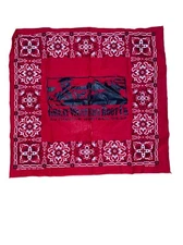 Vtg WESTERN Fast Color red 100% cotton bandana Great Western Boot Co