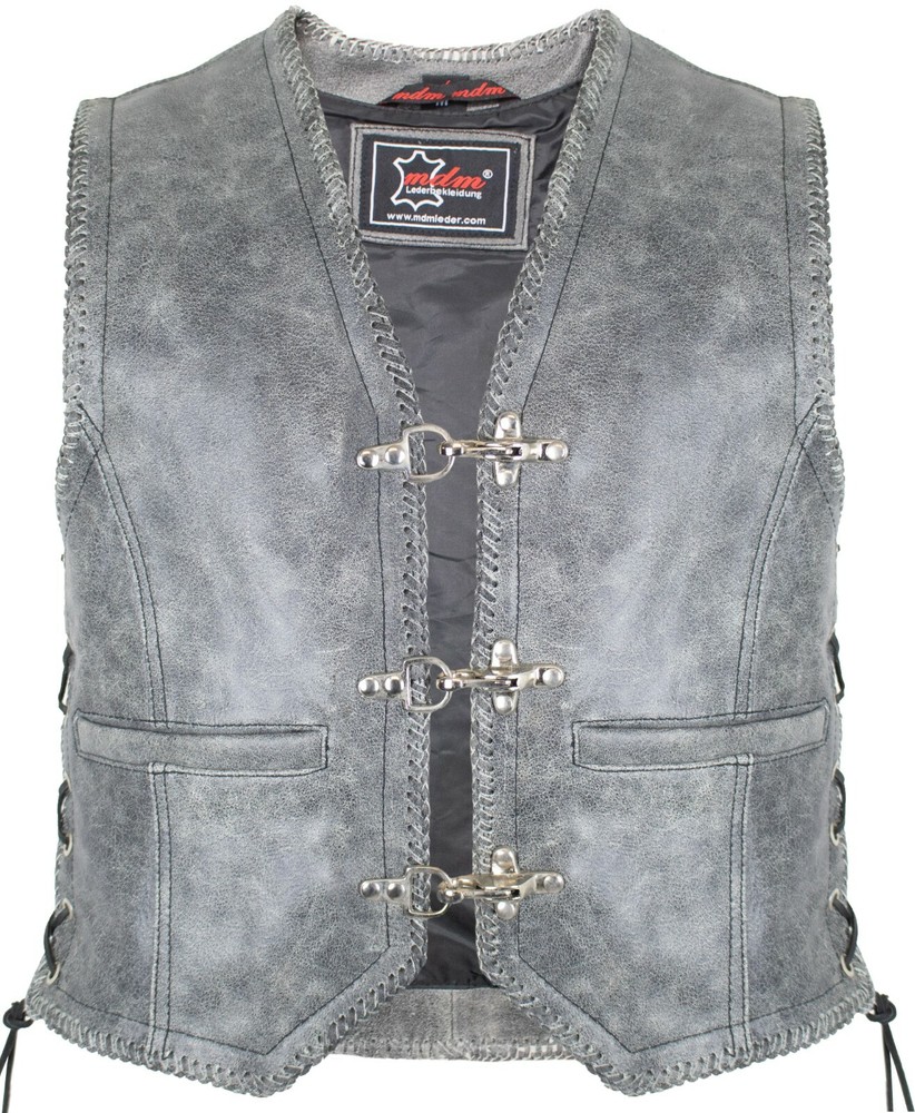 Leather vest, biker vest, rocker vest, cowl, club vest, leather cowl, motorcycle vest