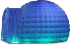 13ft Inflatable Igloo Dome Tent With LED Lights Outdoor Dome Tent for Party