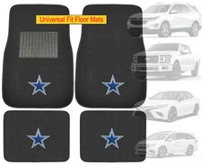 4PC NFL Dallas Cowboys Car Truck Black All Weather Carpet Floor Mats Set