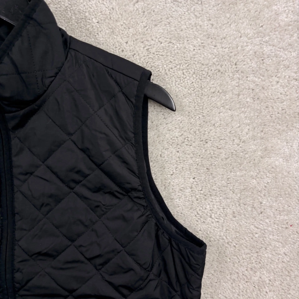 Chaleco acolchado Old Navy para mujer talla grande negro acolchado bolsillos con cremallera completa Foto 3 de 4