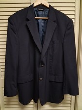 Jos.A. Bank Mens 100 Wool Men's Classic Blue Navy Suit Blazer 46R