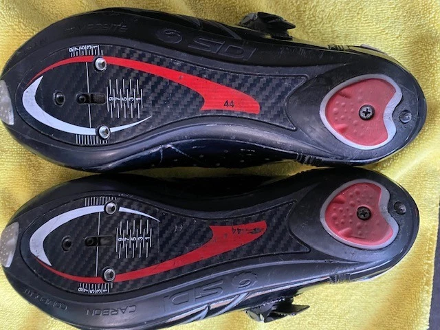 SiDi Genius 5 FIVE Carbon (44 EU / 10 US mens)Black mesh road shoes 3-bolt Italy - Изображение 2 из 2