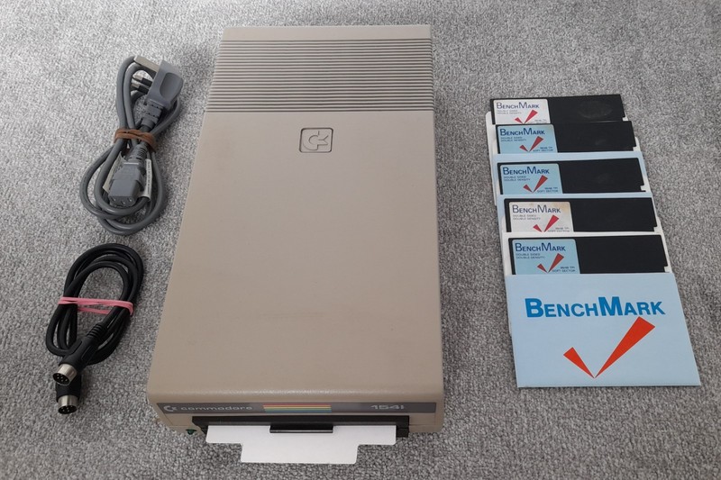 Commodore 1541 Floppy Disk Drive with Power Lead, Serial lead and disks - Tested