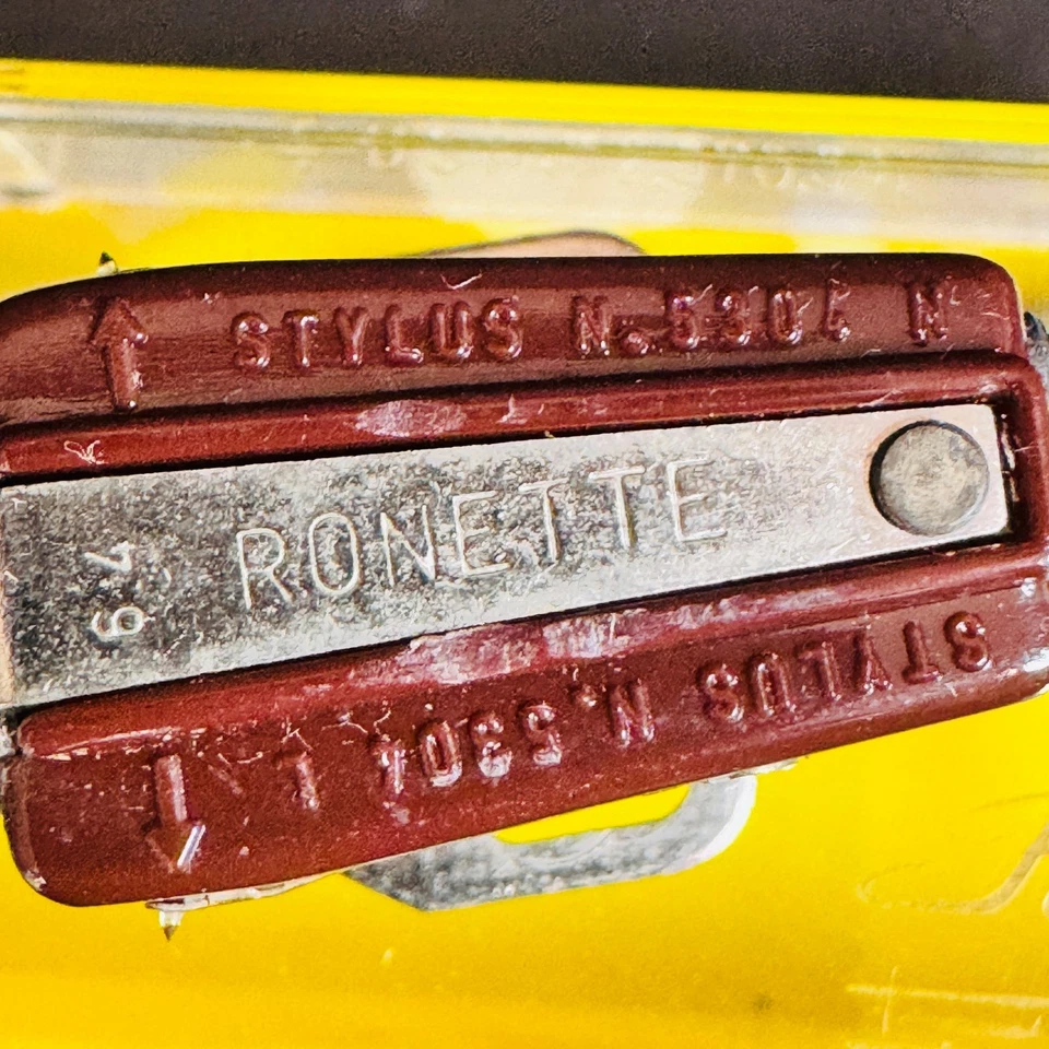 Cartucho de fono abatible RONETTE FONOFLUID TO-284-OV 33/45/78 de colección en caja original Foto 4 de 4