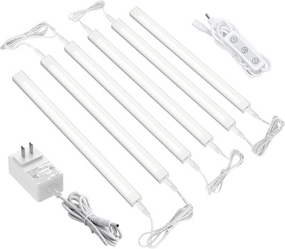 Dimmable under Cabinet Lighting for Kitchen - 6 Pcs 12 Inches Linkable Counter L