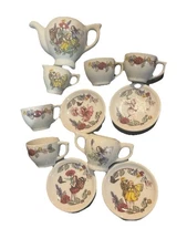 Flower Fairies Friends Tea Party Set Schylling 11 pc Porcelain 2008
