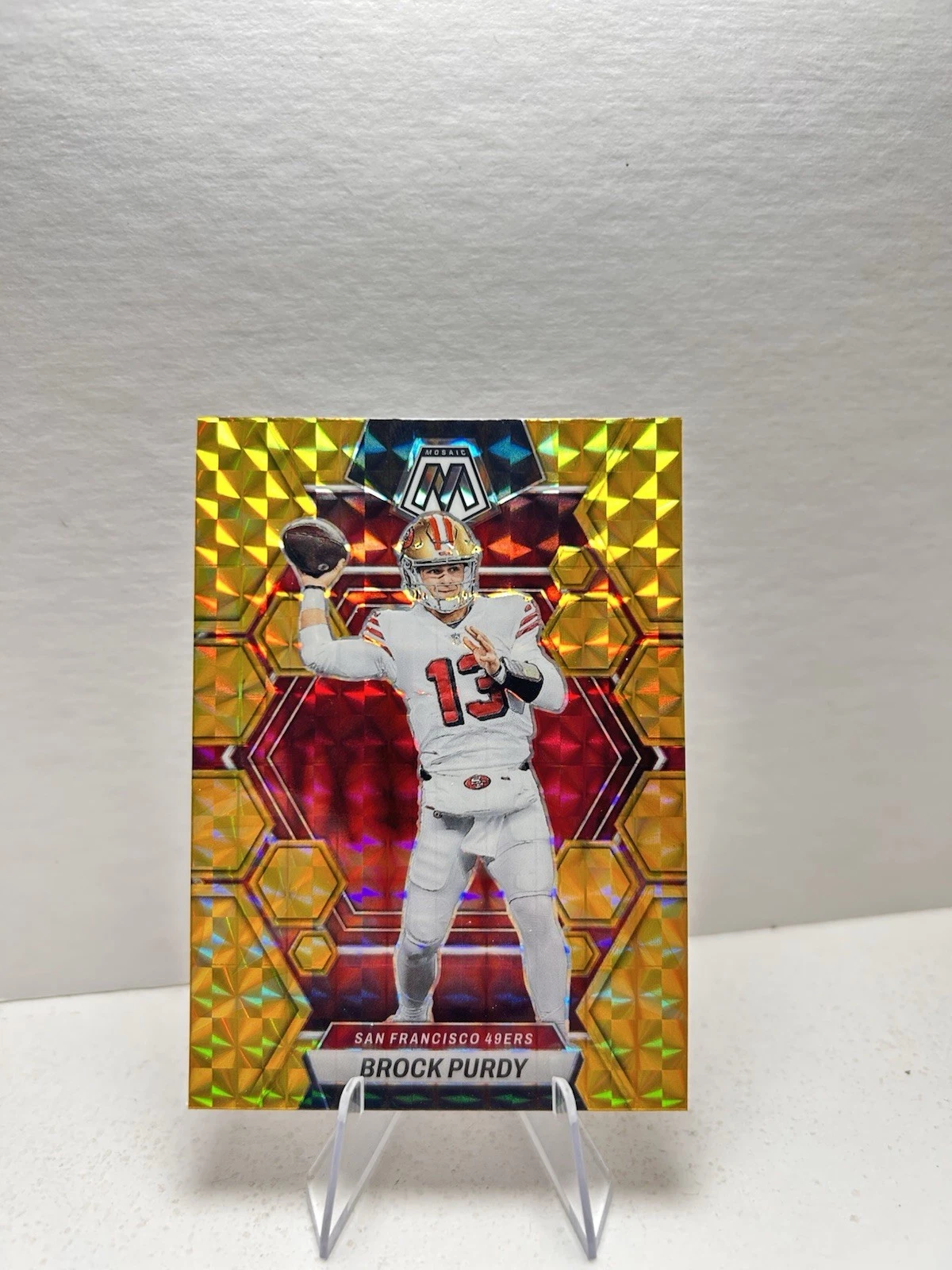 2023 Panini Mosaic Brock Purdy Yellow Reactive Prizim #211⚡️