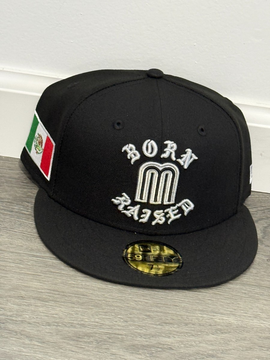 New Era Mexico Born X Raised 59FIFTY Hat Black/White Men's