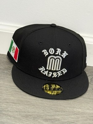 New Era Mexico Born X Raised 59FIFTY Hat Black/White Men's