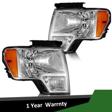For 2009 2010 2011 2012 2013 2014 Ford F-150 F150 Pickup Chrome Headlights Lr
