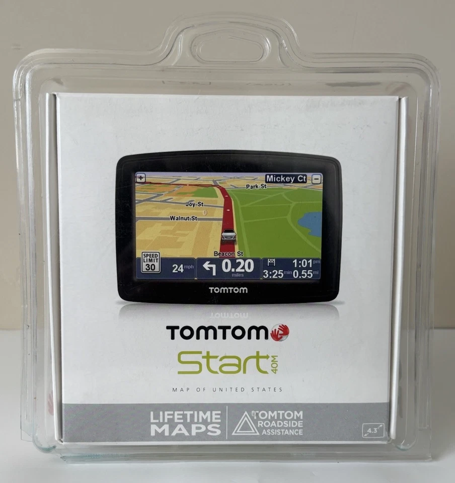 TomTom Gps Start 40m 4.3" Screen Map Of USA Lifetime Maps Roadside Travel - Image 2 of 4