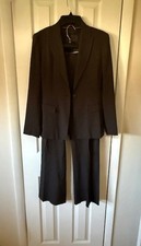 ELIE TAHARI soft brown pinstripe blazer & pant,  2-4