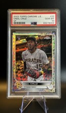 2022 Topps Chrome Logofractor Oneil Cruz SP Image Variation Rookie 22 PSA 10