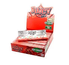 Juicy Jay's 1 1/4 Rolling Papers Very Cherry 24 packs of 32 Total 384 ct