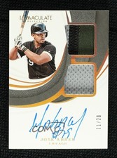 2019 Panini Immaculate Dual Materials Gold 11/20 Jose Abreu #DMA-JA Auto e6p