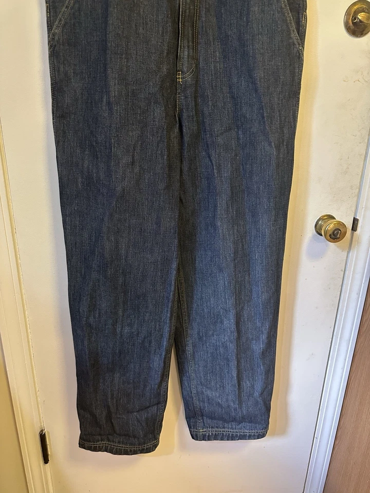 Винтажный комбинезон Tommy Hilfiger белые ремни 90-х Y2K Tommy джинсы синий средний - Изображение 4 из 4